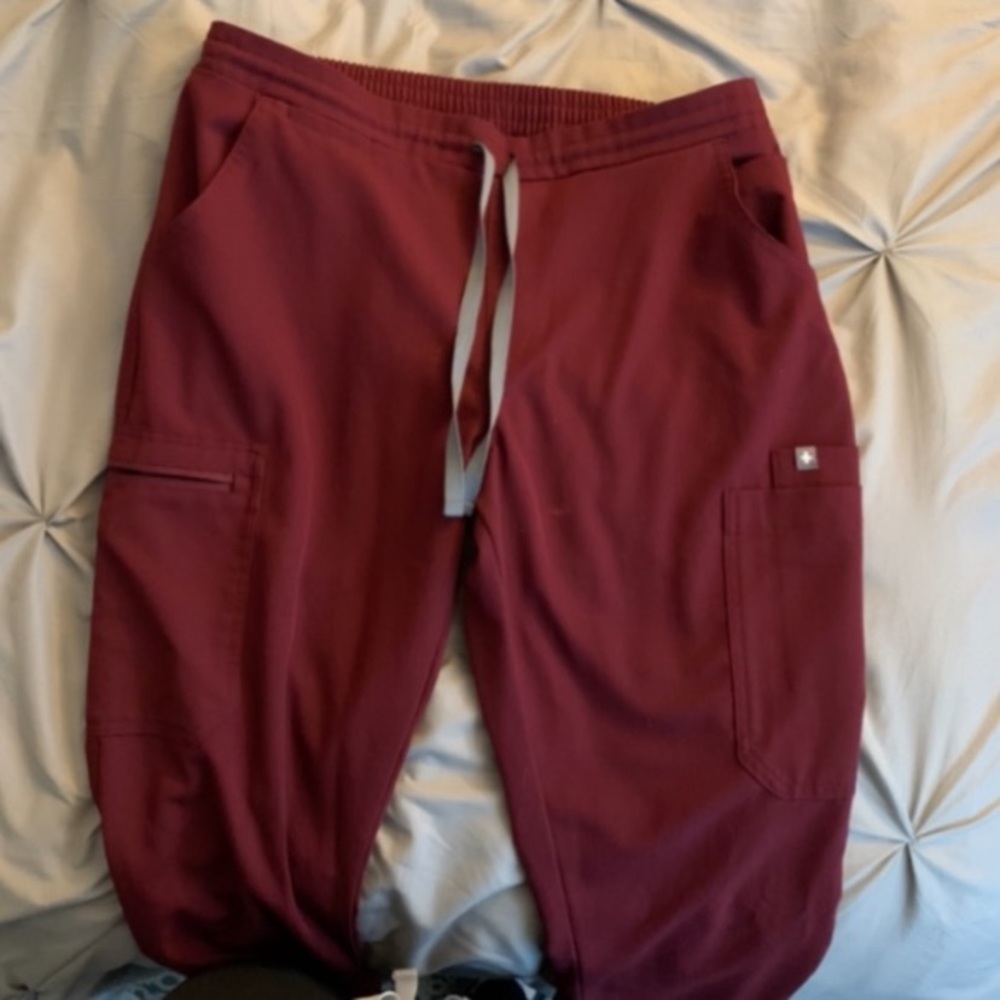 Figs Burgundy Yola Scrub Pants